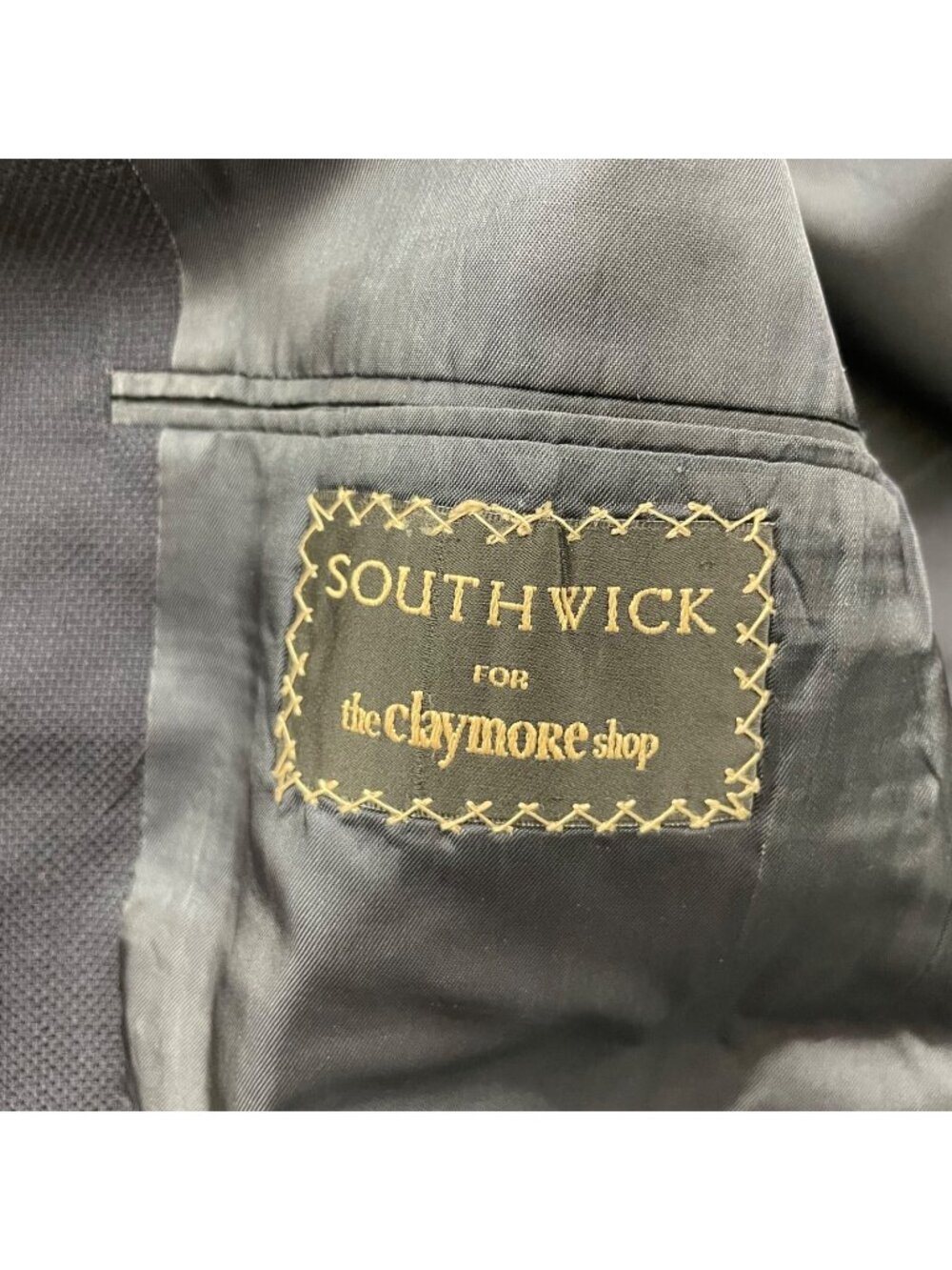 VTG Southwick Men’s Gold Anchor Buttons 3-Button Knit Blazer Navy • USA • 40S
